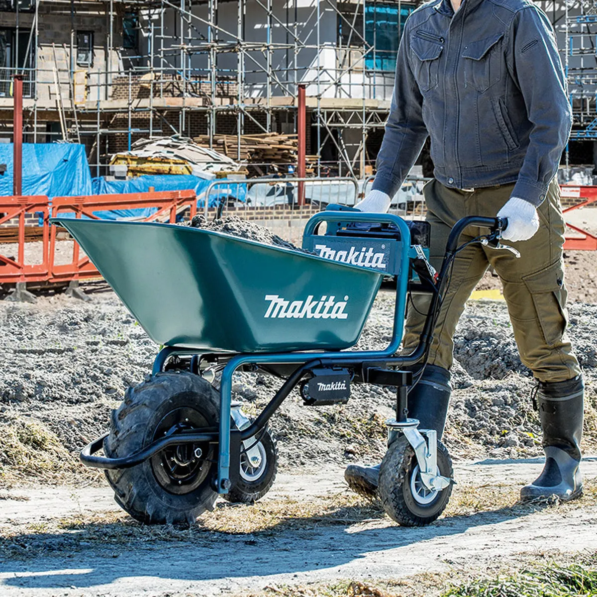 Makita DCU180PT2 18V Brushless Wheelbarrow with 2 x 5.0Ah Batteries & Charger