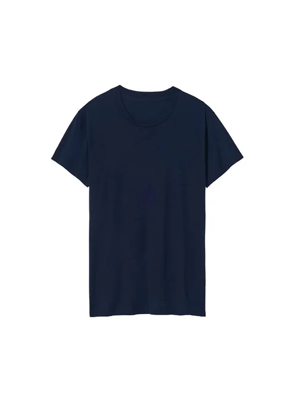 Mariela Crewneck Tee in Dark Navy