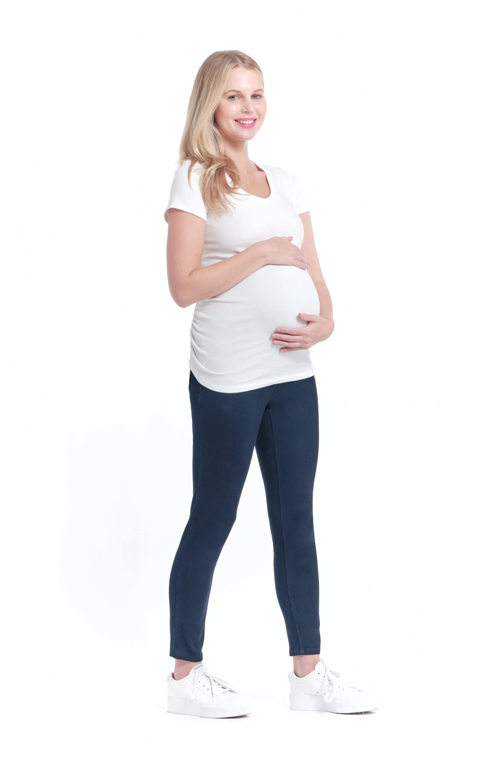 Maternity Butter Skinny w/ Bellyband in Rinse