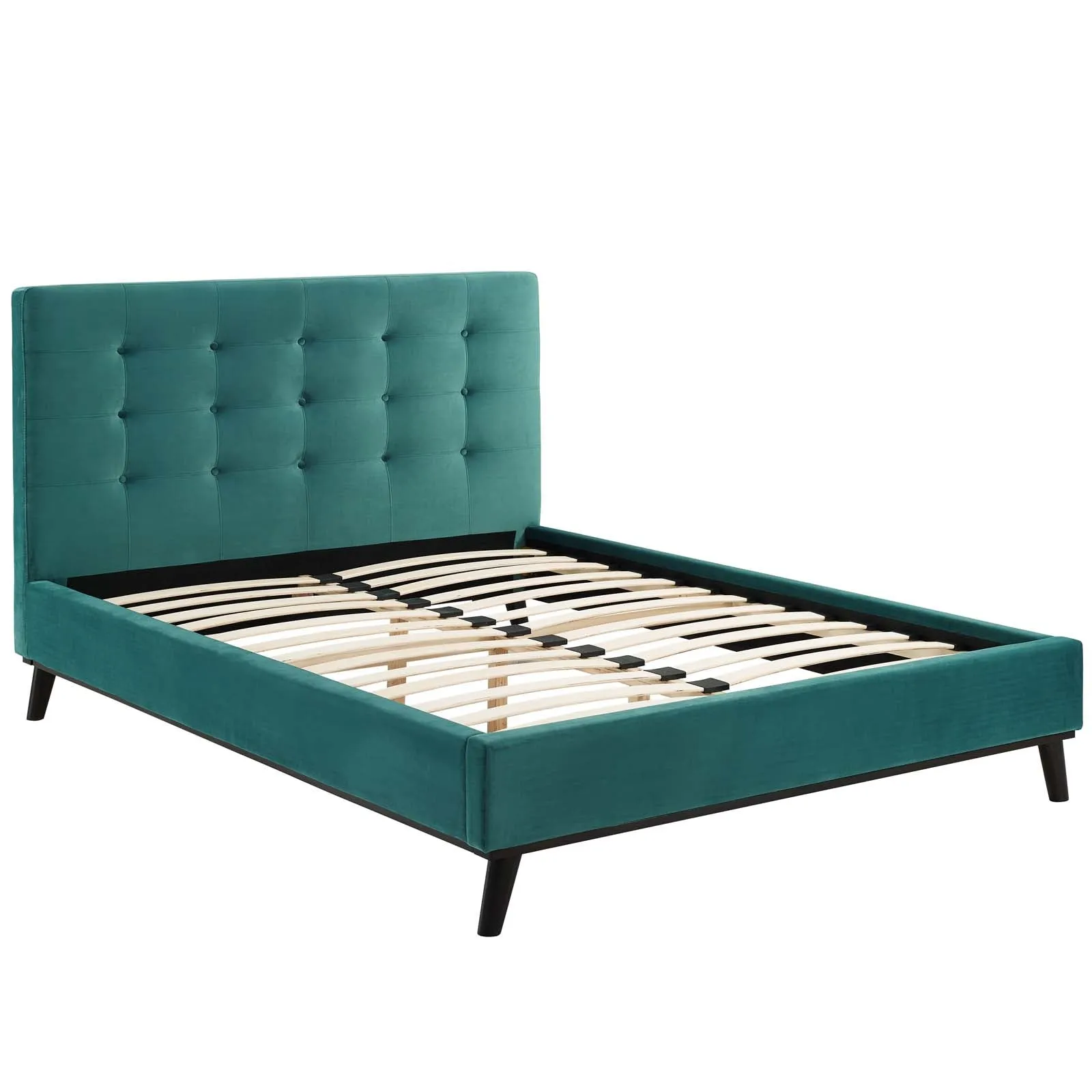 McKenzie Biscuit Tufted Performance Velvet Platform Bed