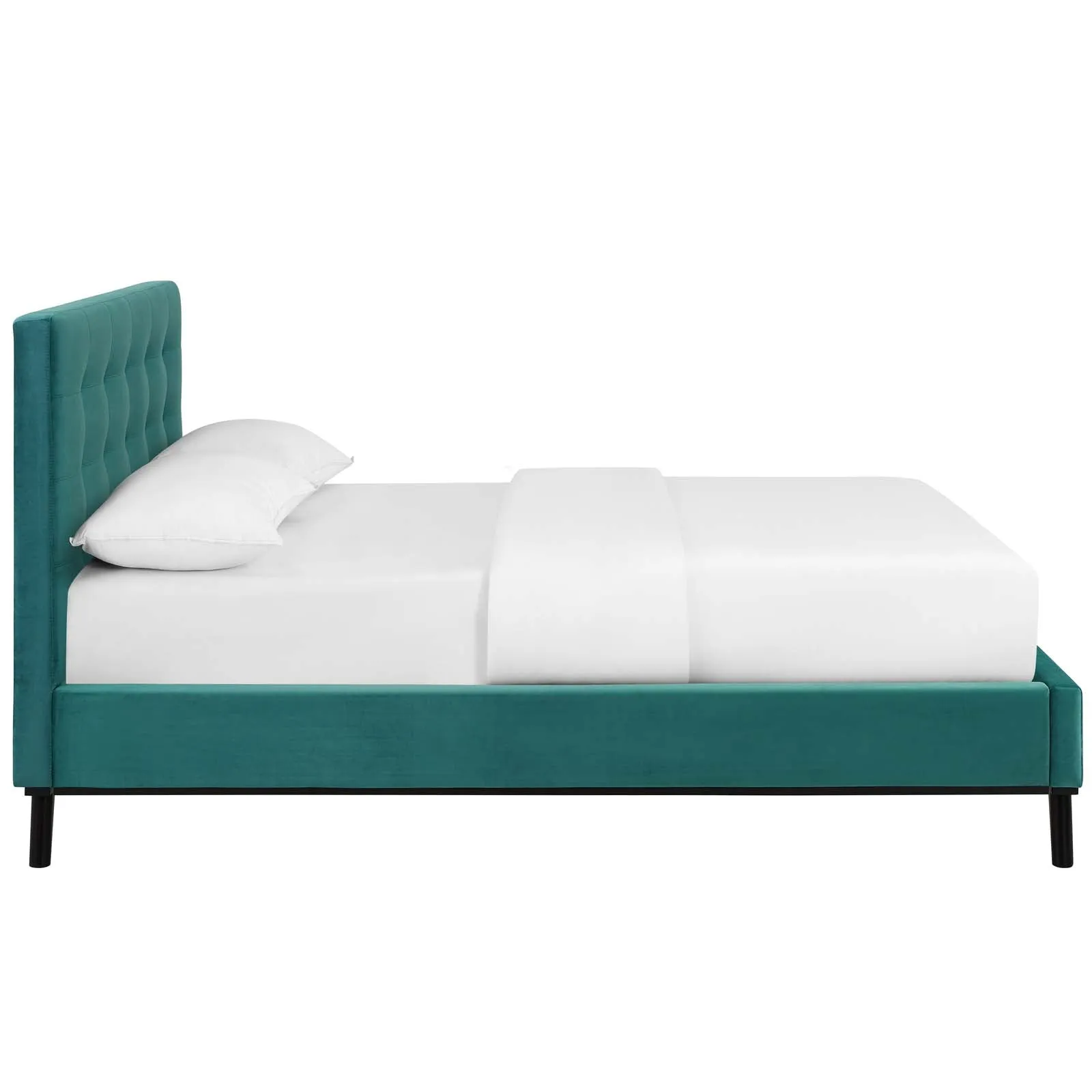 McKenzie Biscuit Tufted Performance Velvet Platform Bed