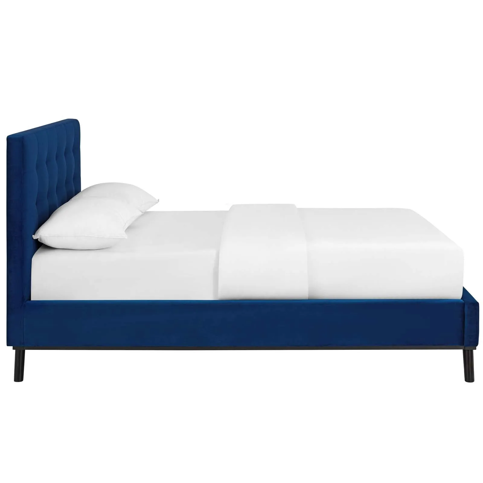 McKenzie Biscuit Tufted Performance Velvet Platform Bed