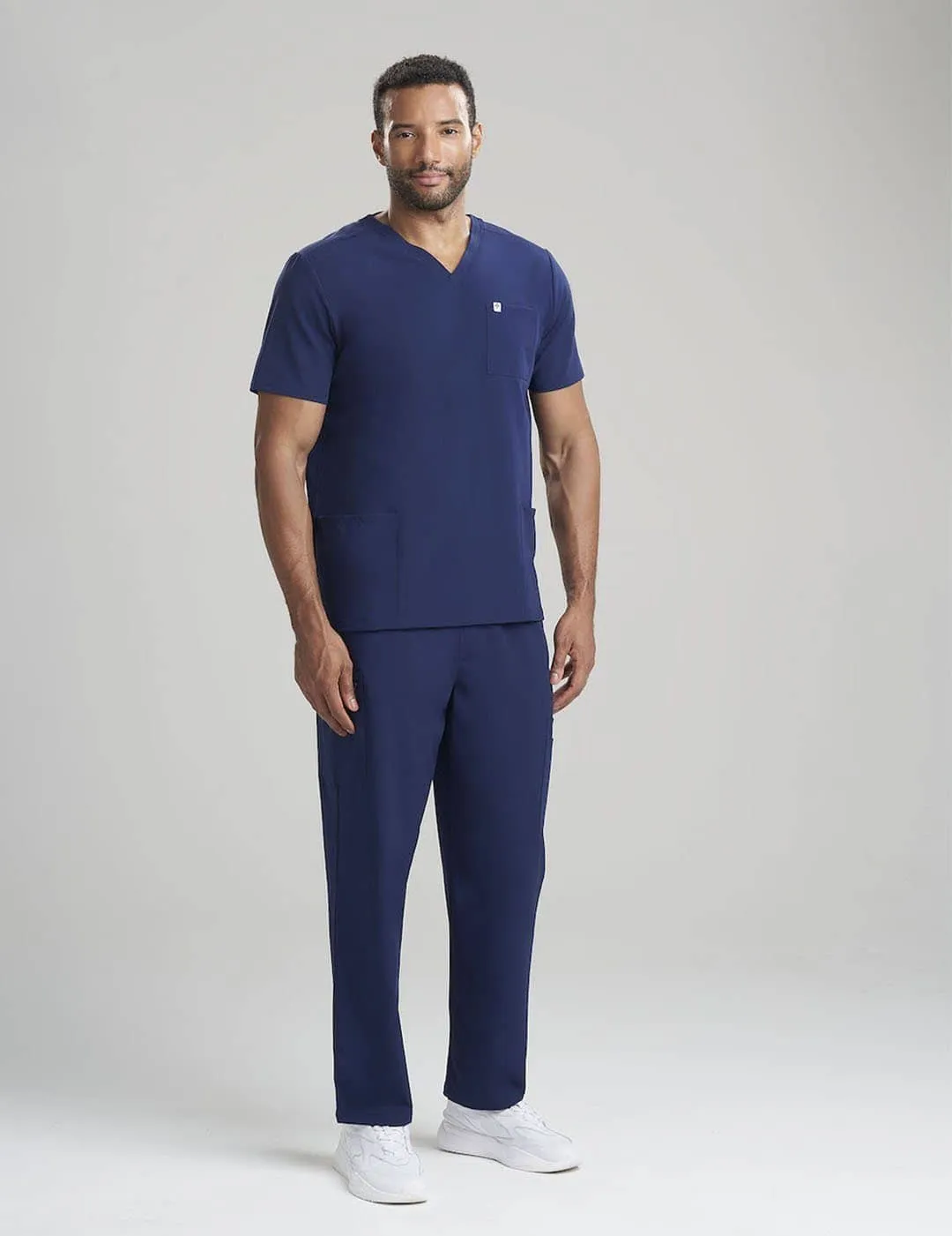 Mens 3-Pocket V-Neck Scrub Top