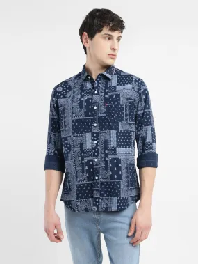 Men's All Over Printed Slim Fit Shirt