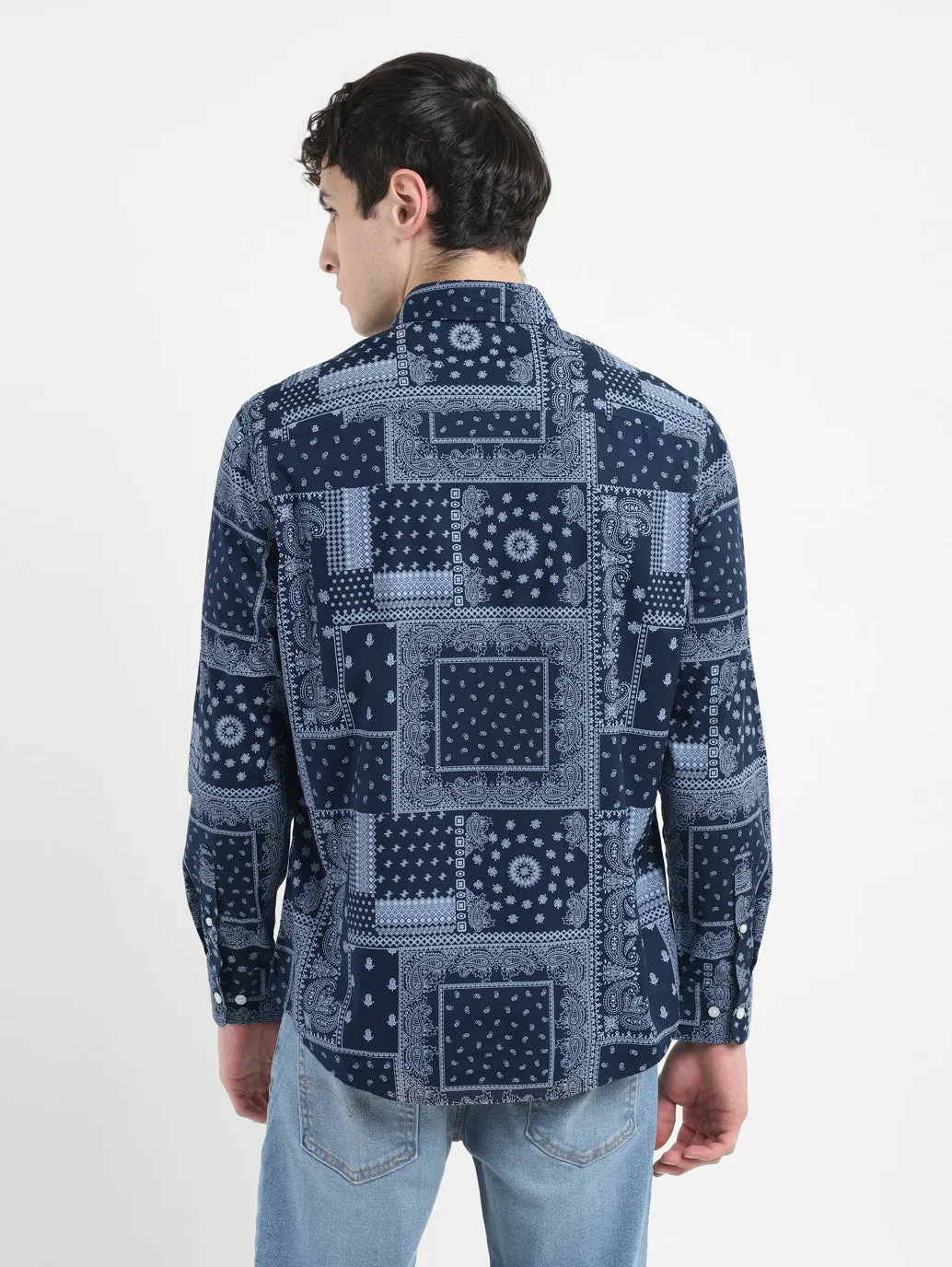 Men's All Over Printed Slim Fit Shirt