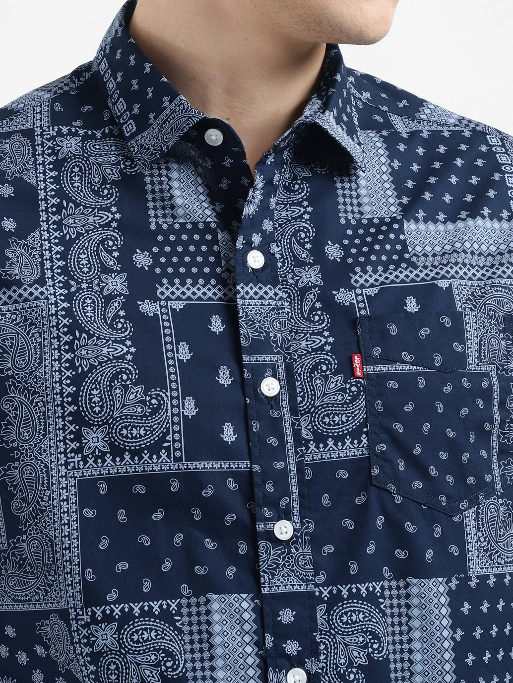 Men's All Over Printed Slim Fit Shirt