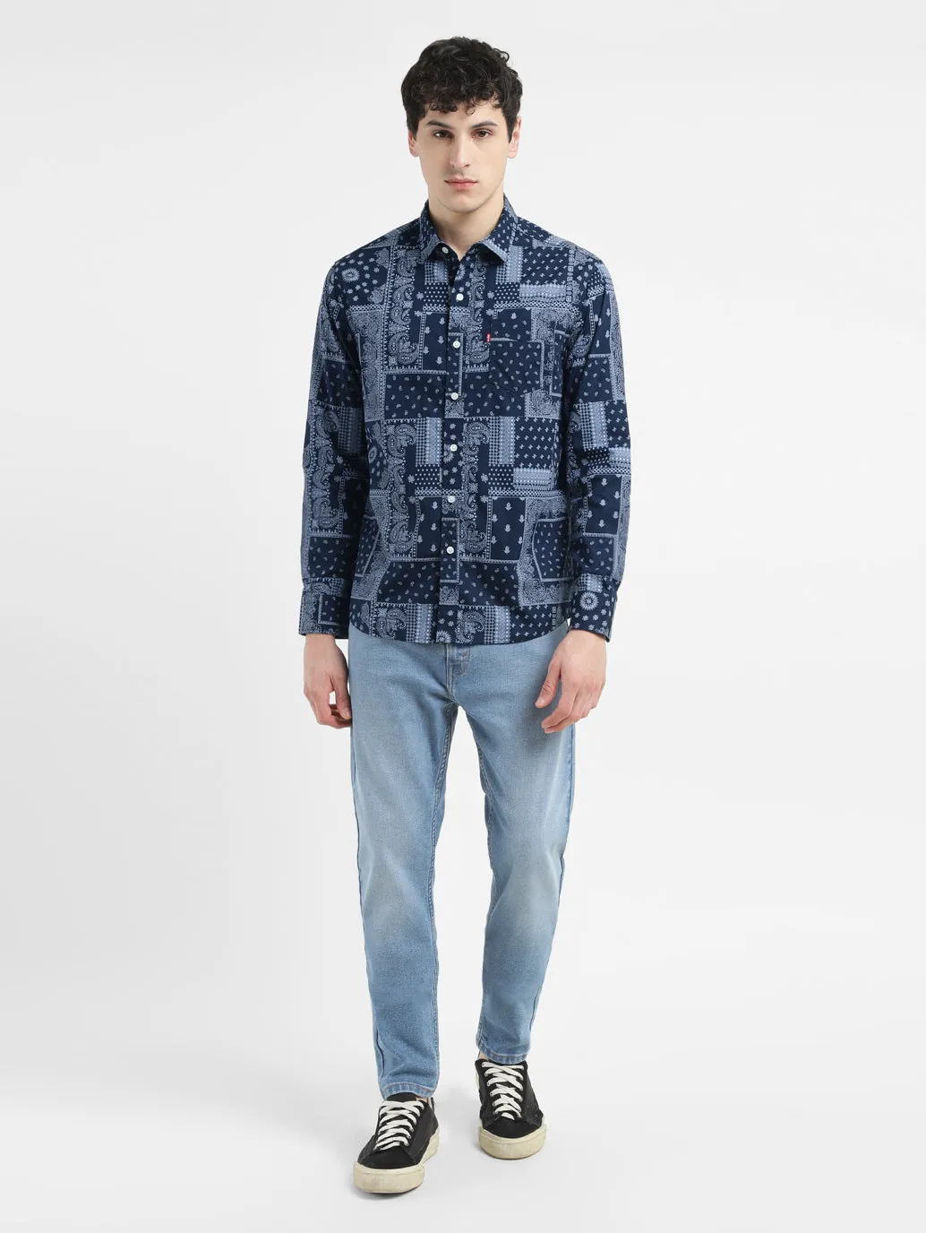 Men's All Over Printed Slim Fit Shirt