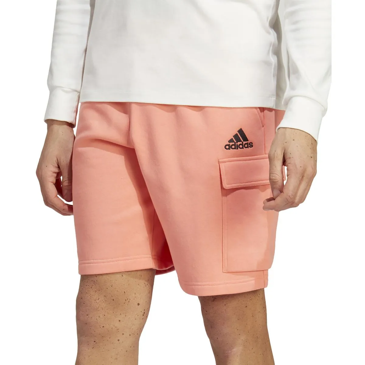 Mens Fleece Cargo Shorts