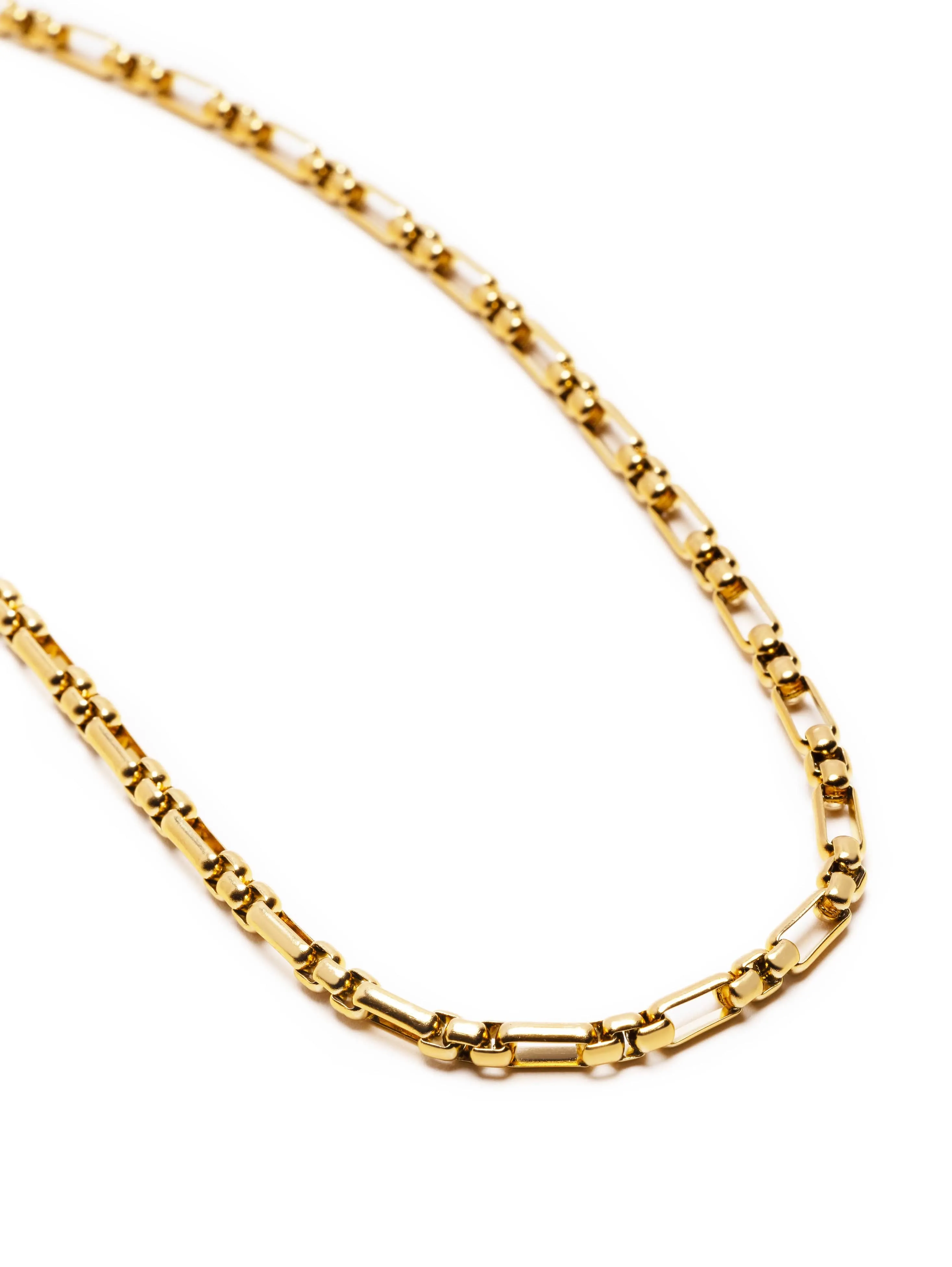 Men's Gold Modern Figaro Belcher Chain