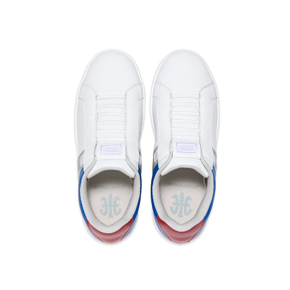 Men's Icon OG White Blue Red Logo Leather Sneakers 01932-051