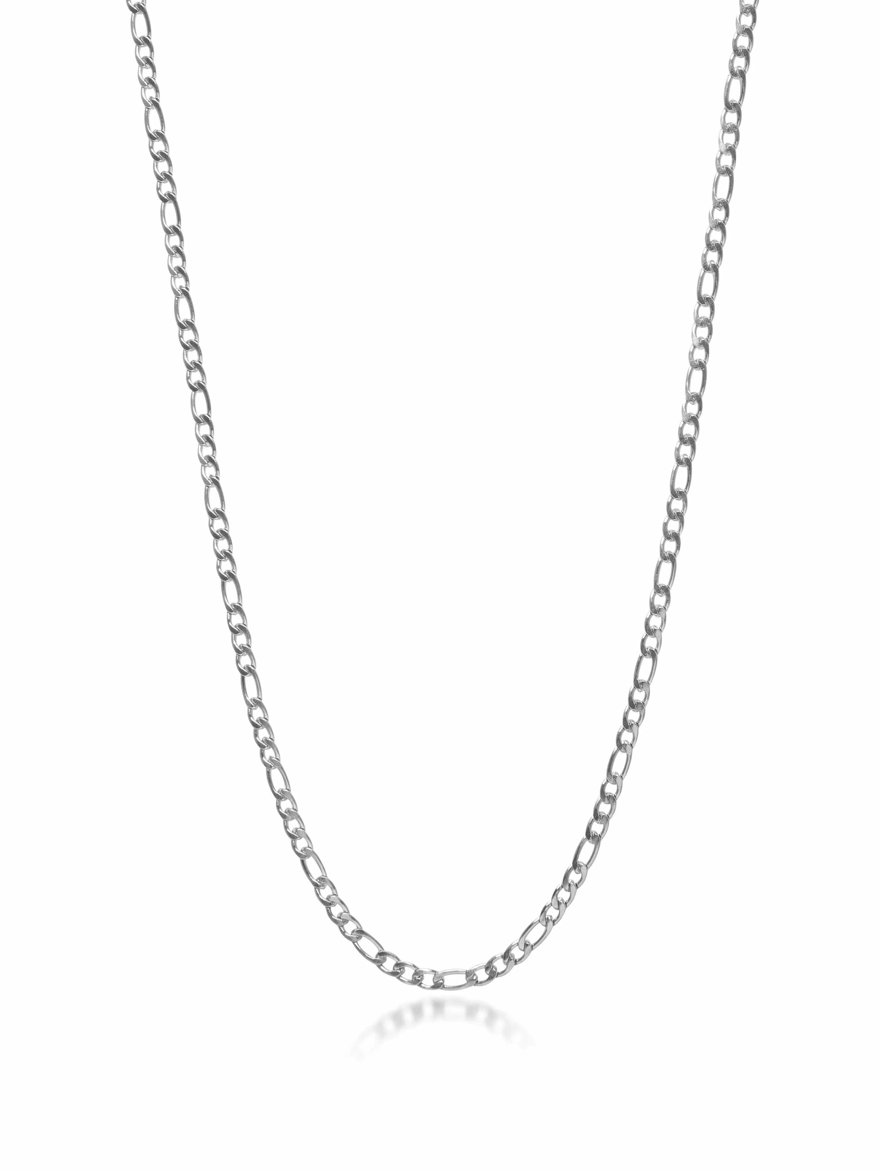 Men's Silver Figaro Chain in 3mm