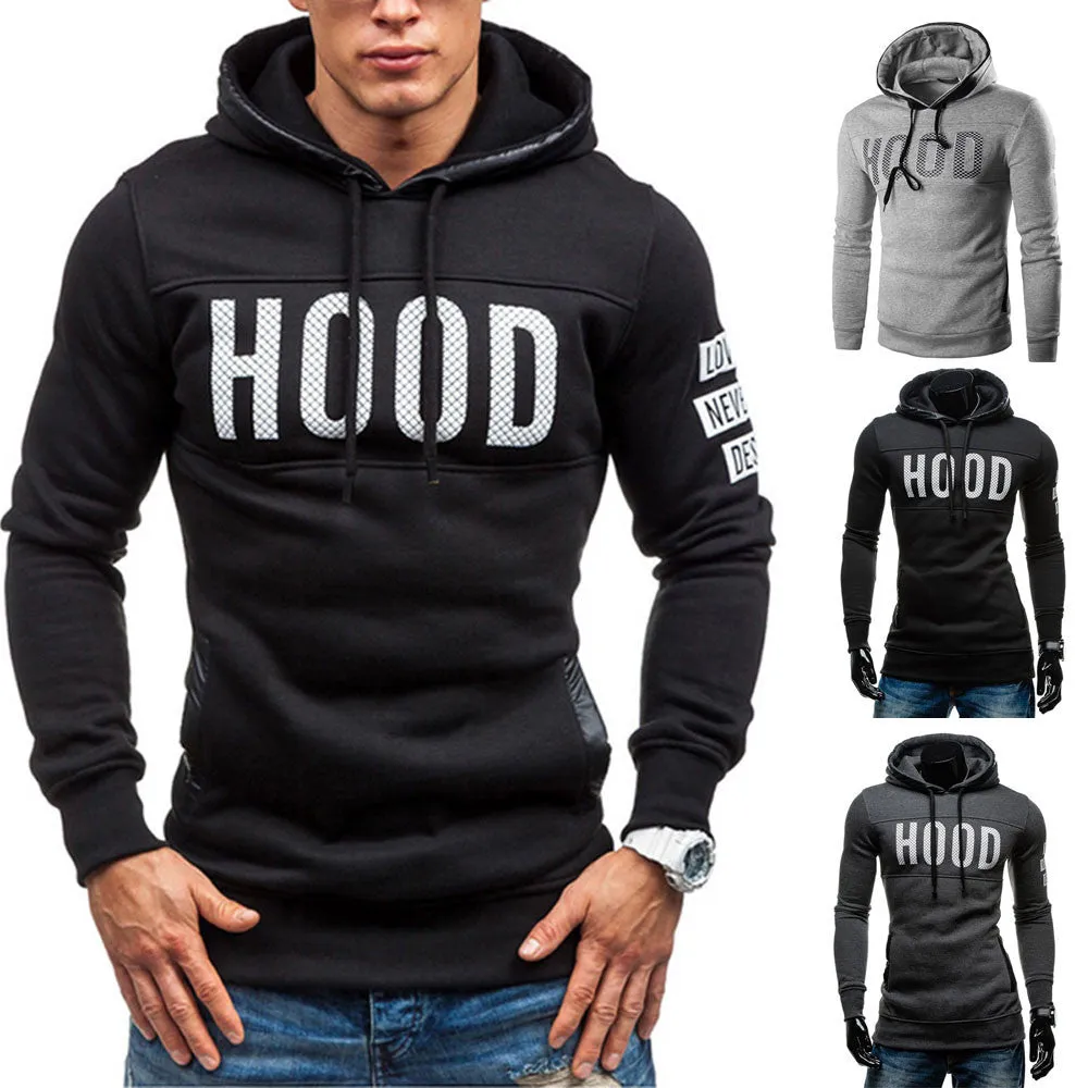 Men's Slim Hoodie Pullover Sweatshirt