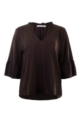 Michael Stars Nia Flutter Sleeve Top in Java