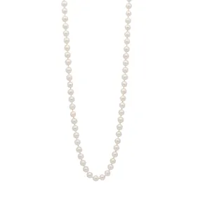 Mikimoto Akoya Cultured Pearl Strand Bead Chain Necklace - 18K Yellow Gold Clasp