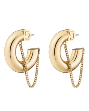 Miley Tubular Mini Hoops (Gold)