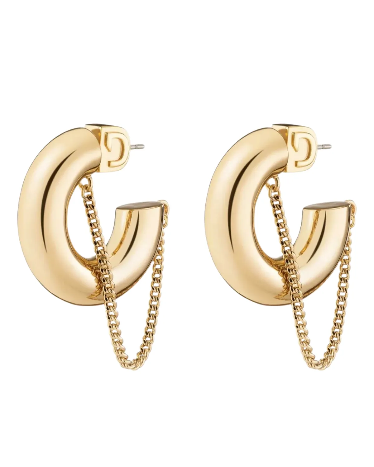 Miley Tubular Mini Hoops (Gold)