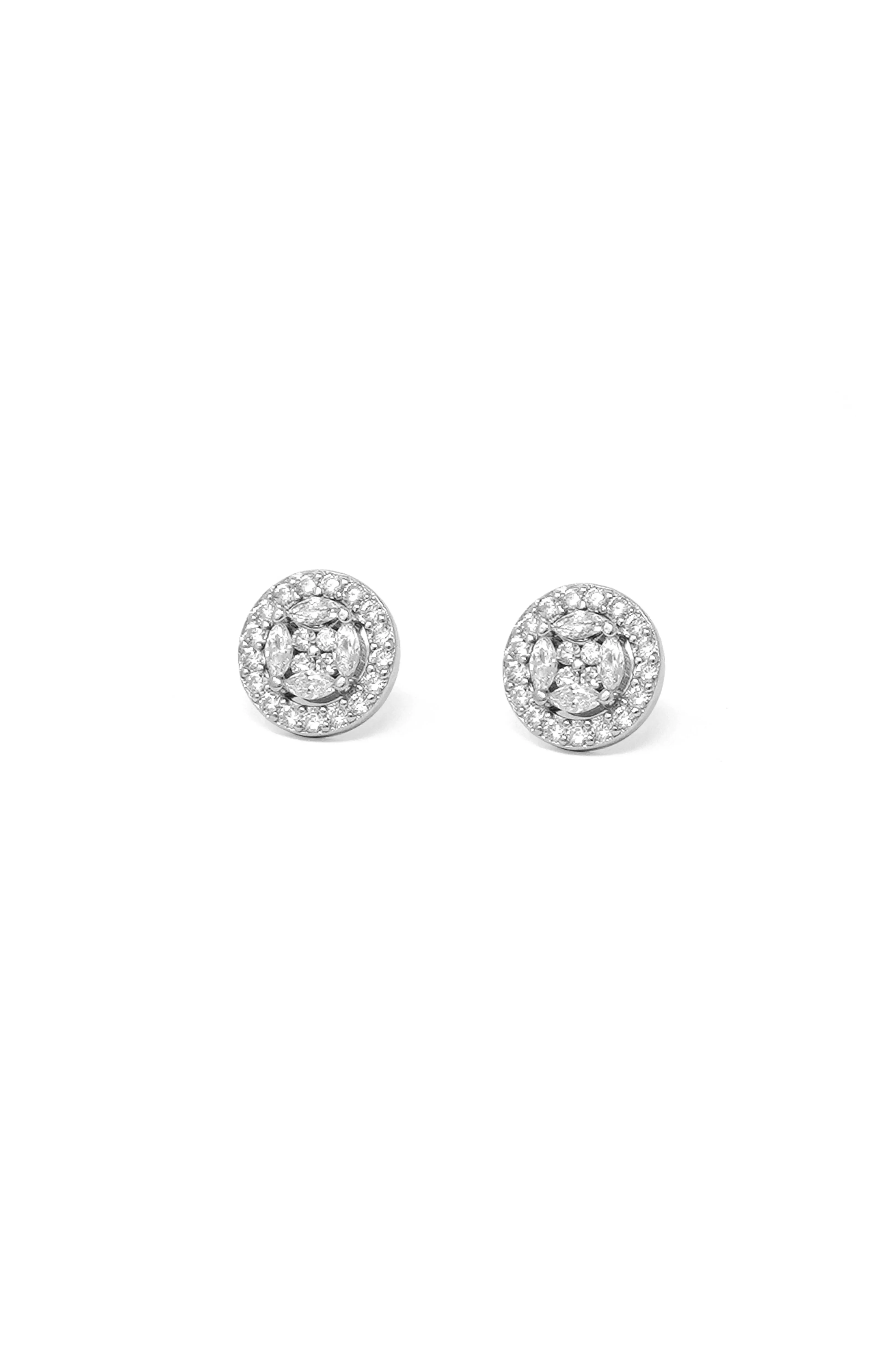 Minimal Cluster Sterling Silver Stud Earrings