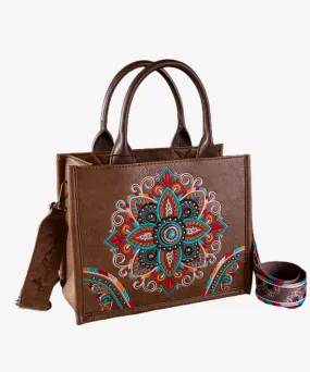 Montana West Floral Embroidered Tote Bag