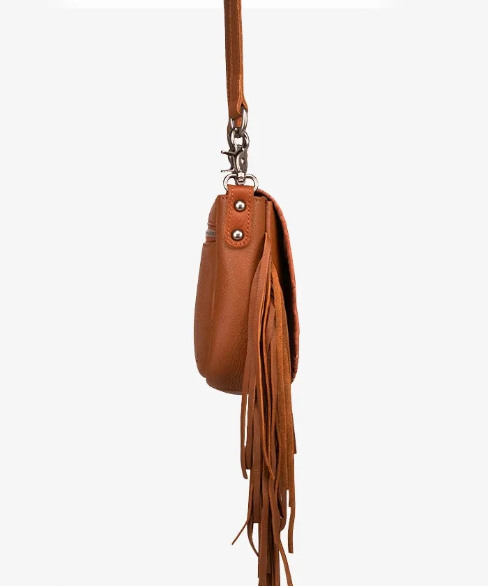 Montana West Tooled Fringe Crossbody Bag