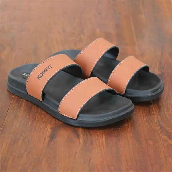 Mustered Double Strap Slippers for men