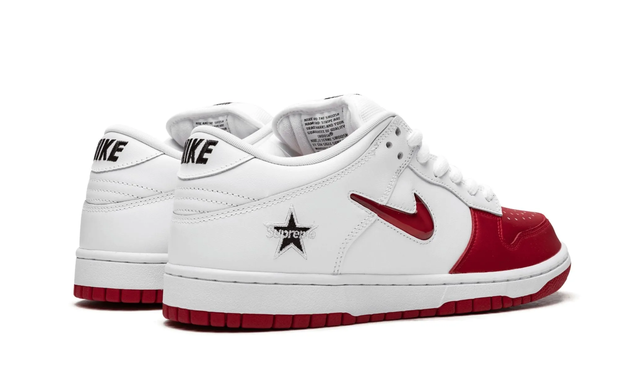 NIKE SB DUNK LOW SUPREME JEWEL SWOOSH RED