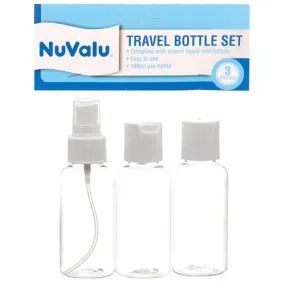 NUVALU Set de Botellas de Viaje 3Pcs