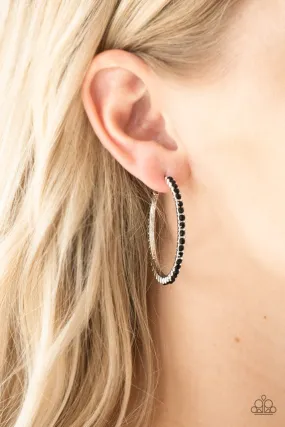 Paparazzi Accessories  - Must Be The Money #E152 Peg - Black Earring