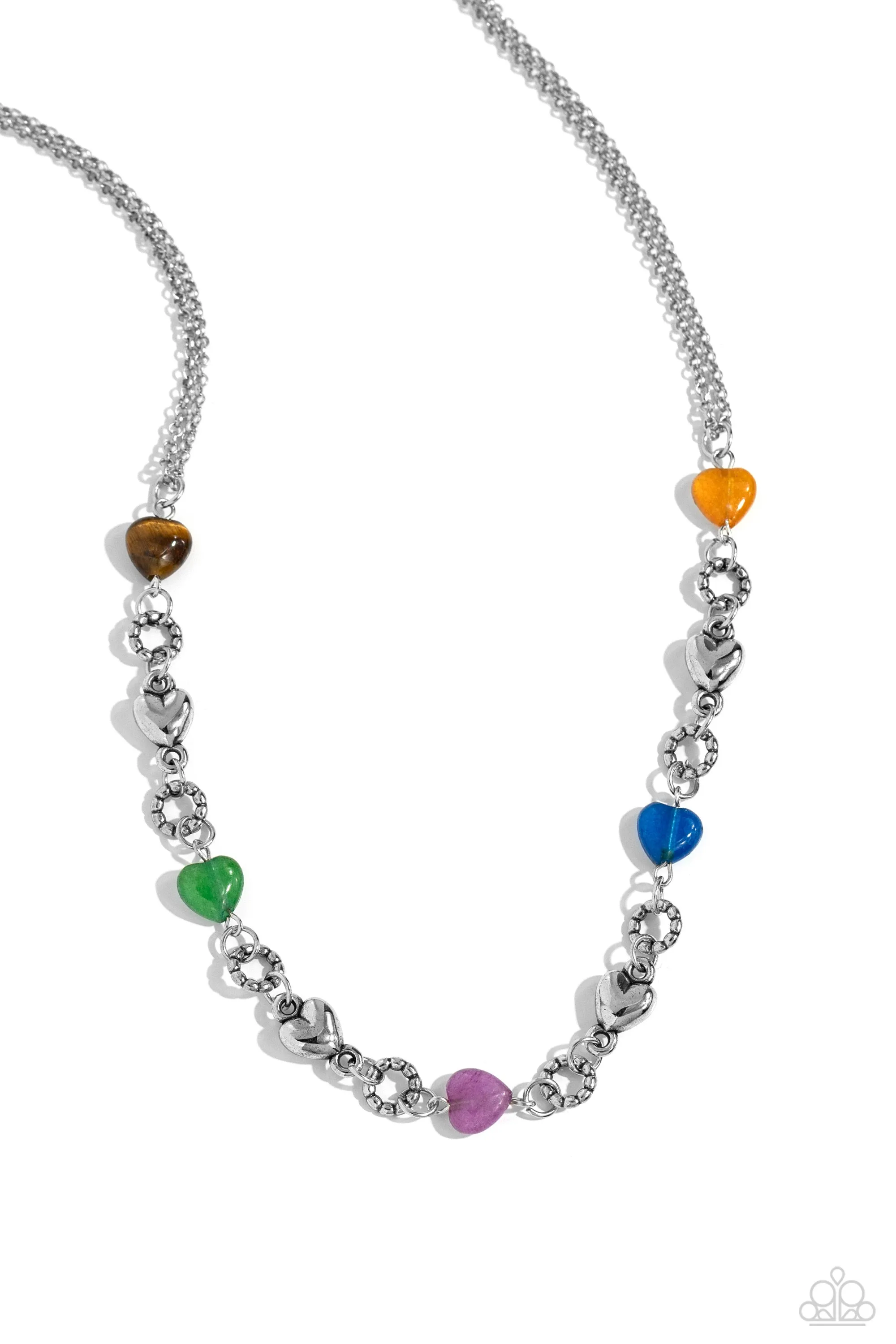 Paparazzi My HEARTBEAT Will Go On - Multi Heart Necklace