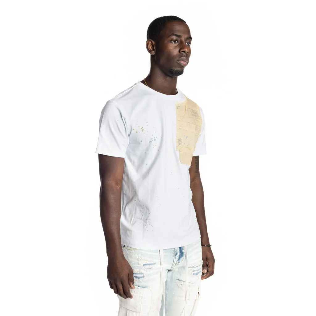 Patchwork Pocket Fashion Tee - White