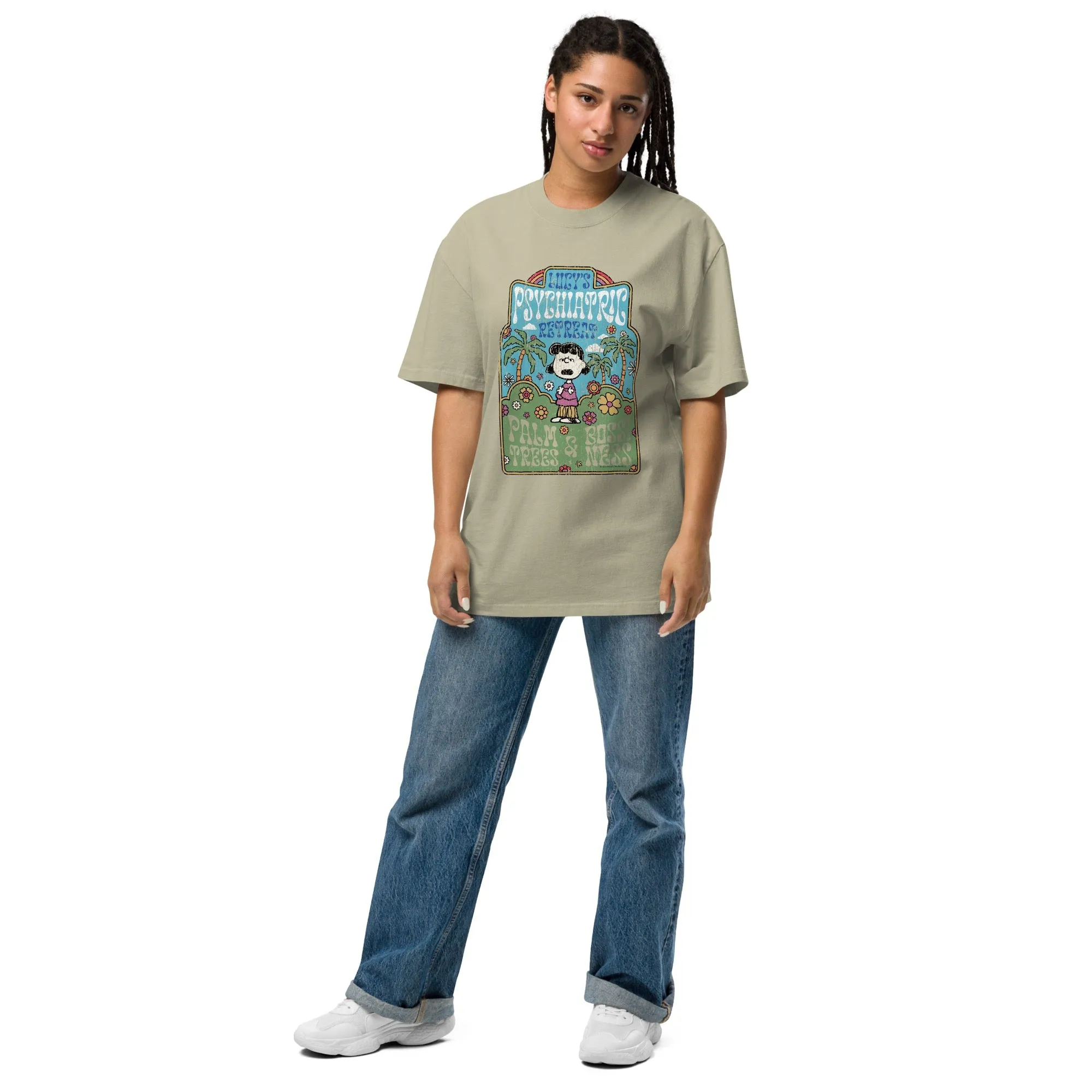 Peanuts Lucy's Psychiatric Retreat Oversized T-Shirt