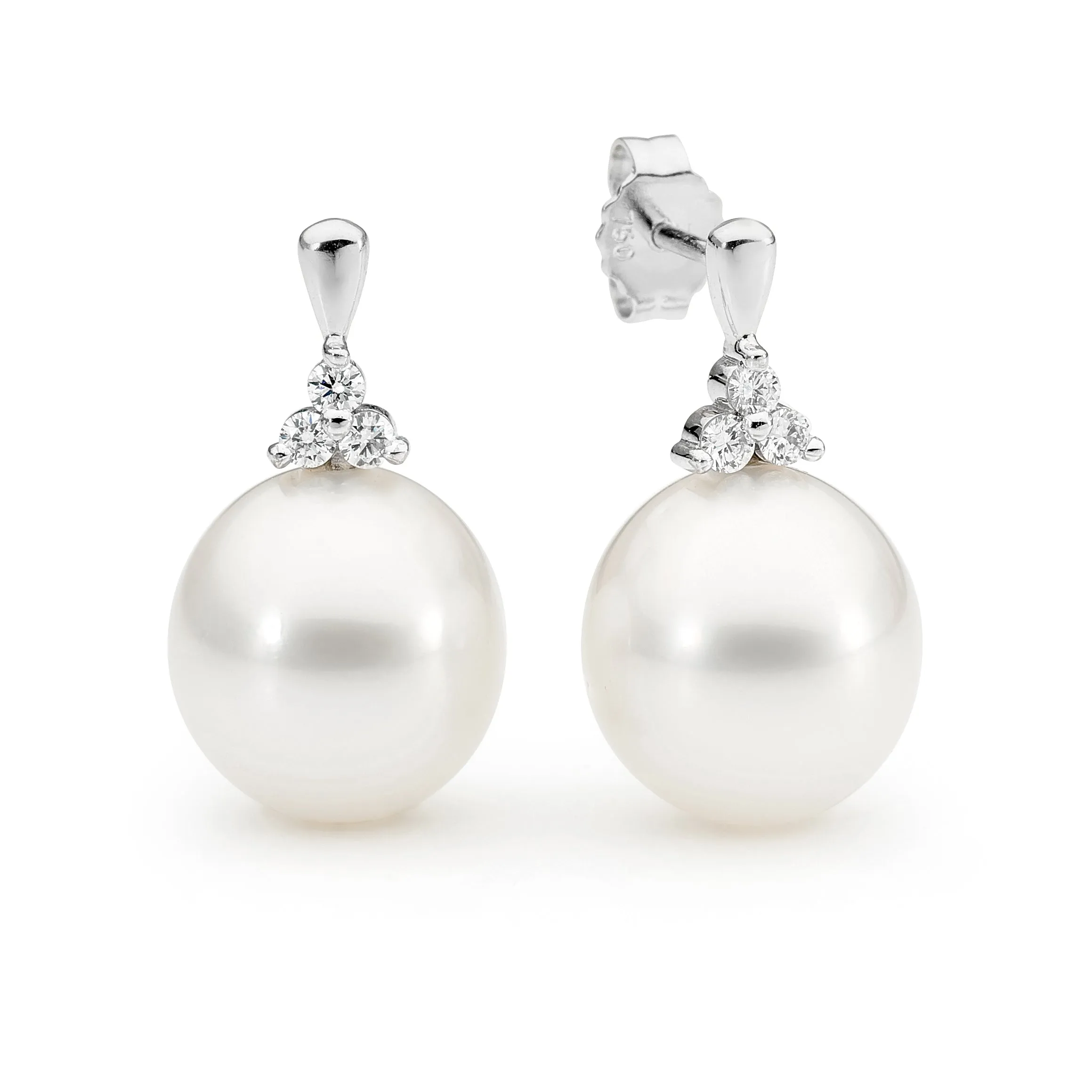 Pearl & Diamond Earrings