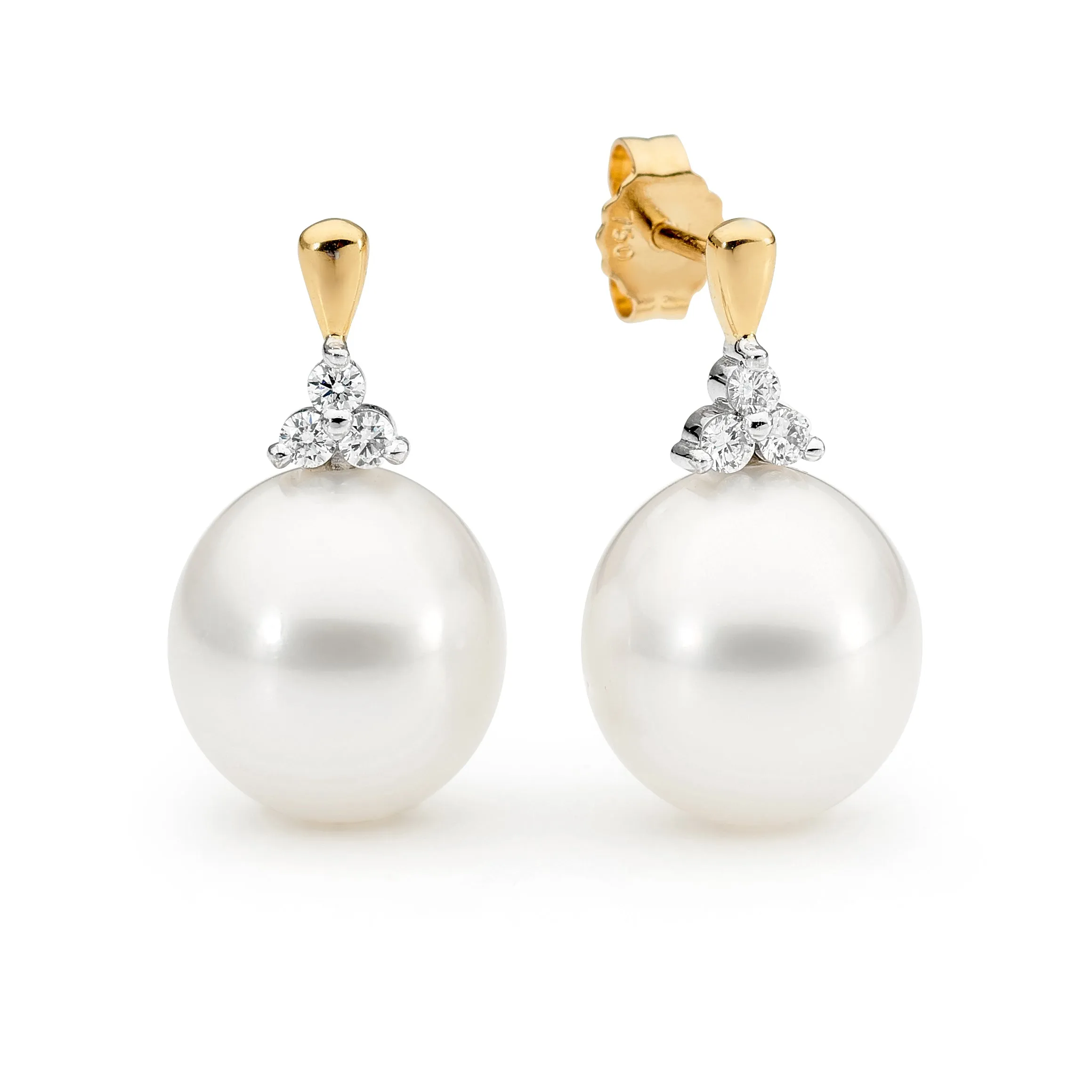 Pearl & Diamond Earrings