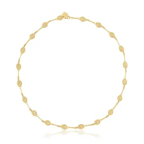 Petite Racquet with bezel CZ Necklace