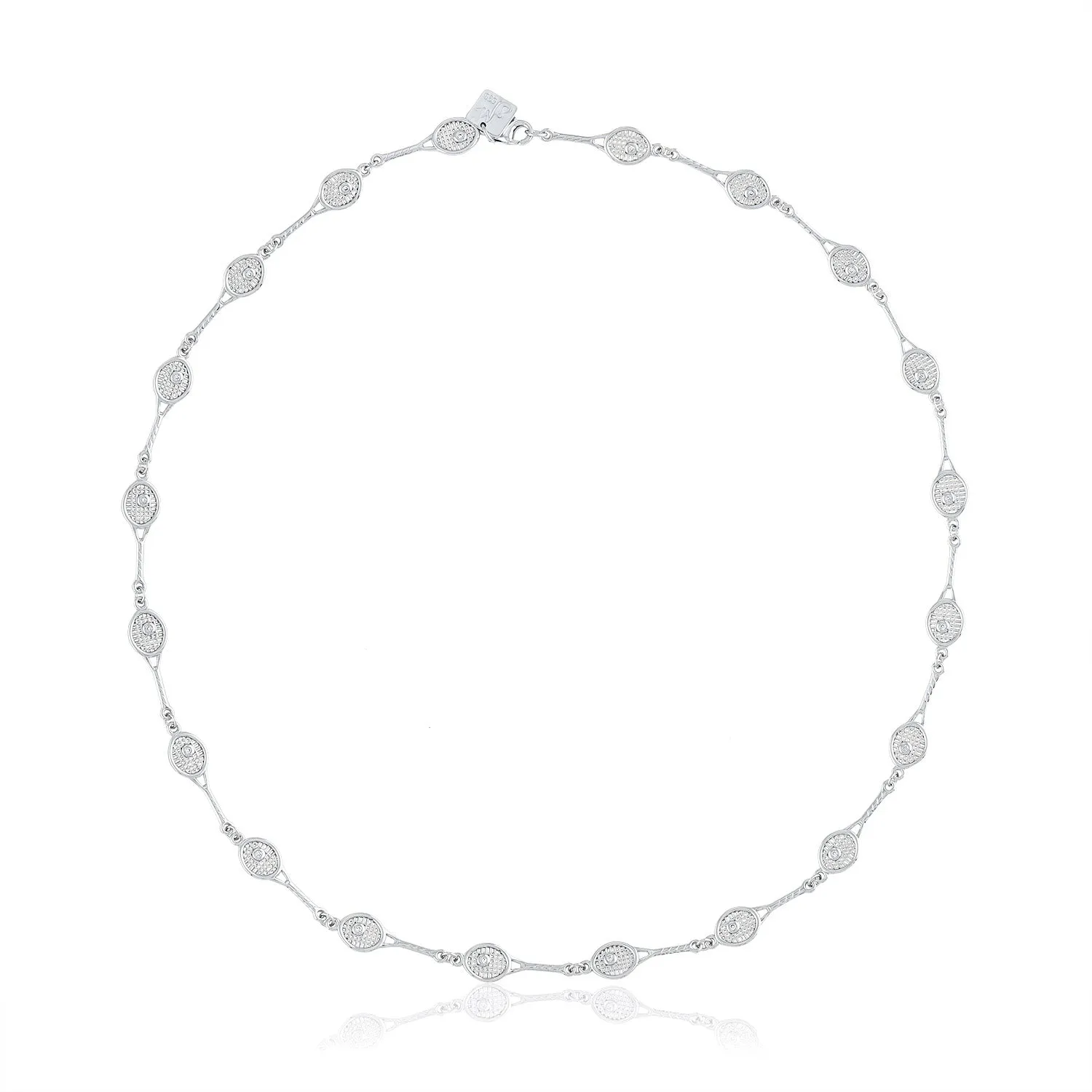 Petite Racquet with bezel CZ Necklace