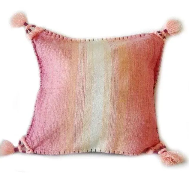 PomPom Cushion Cover | Chefchaouen - Pink