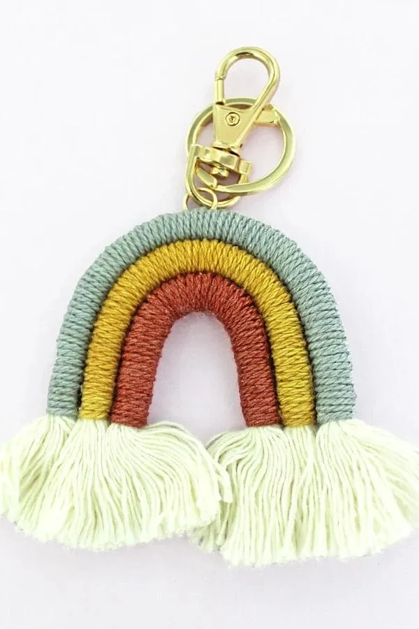 RAINBOW keychain or bag pull