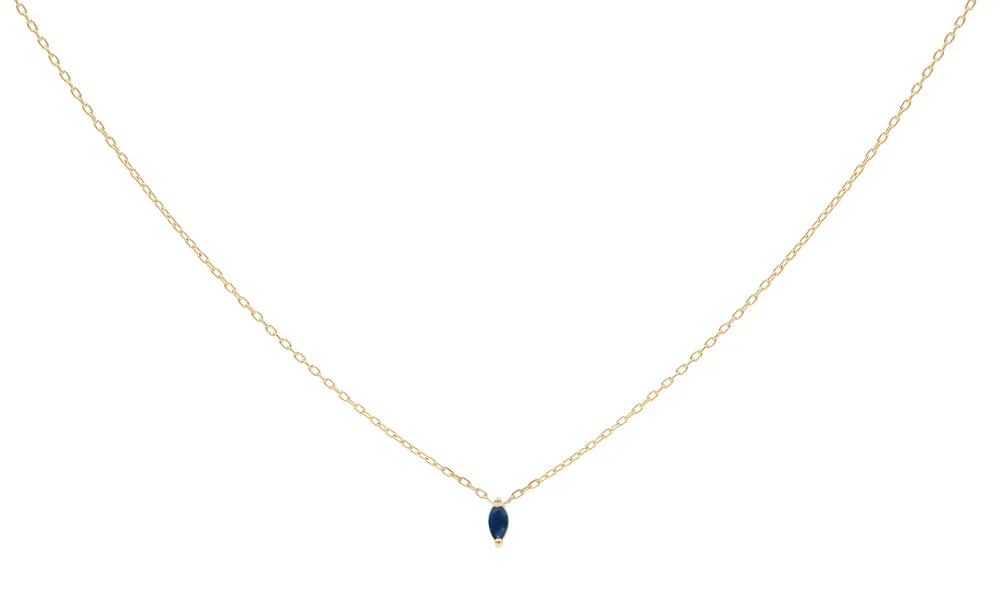 Rise Sapphire Charm Necklace