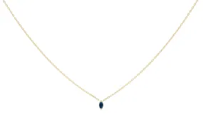 Rise Sapphire Charm Necklace