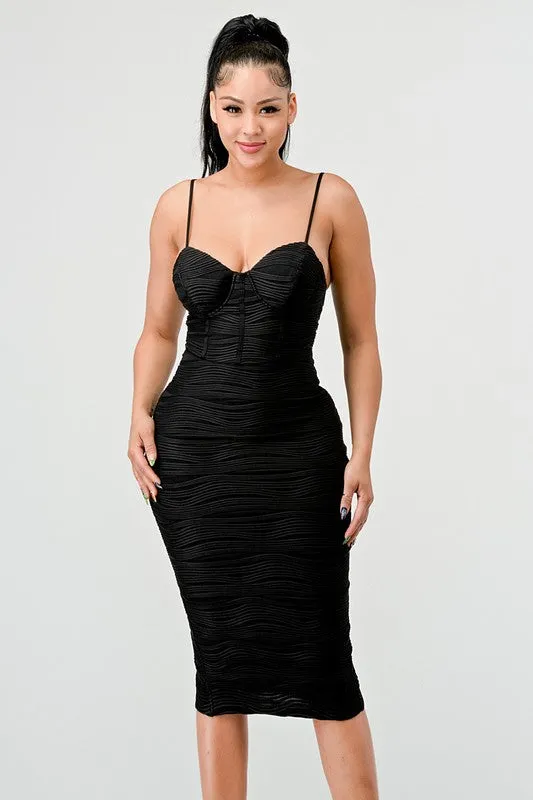 Selena Jaguard Dress (Black)