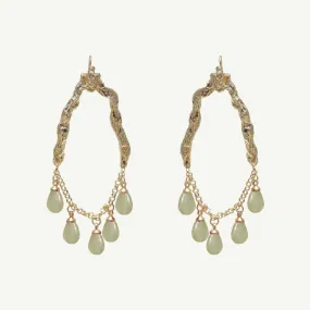 Selene Green Aventurine Earrings Large