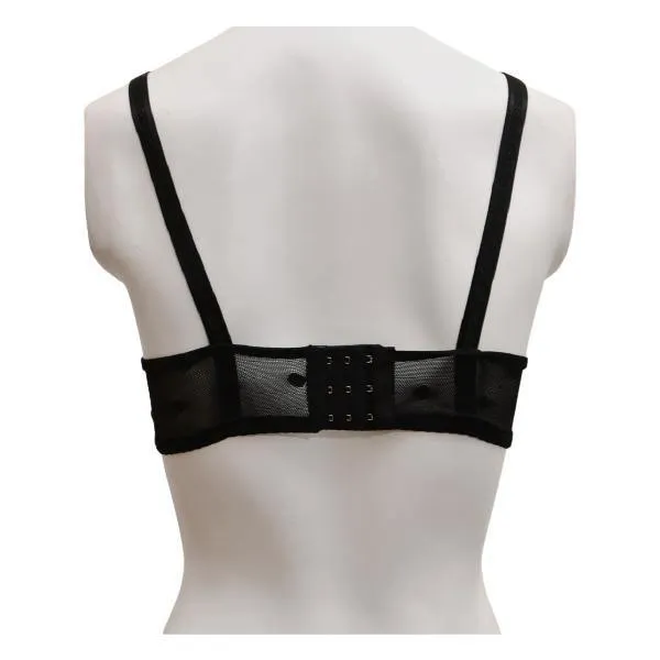 Soft Net Fancy Bra-Black