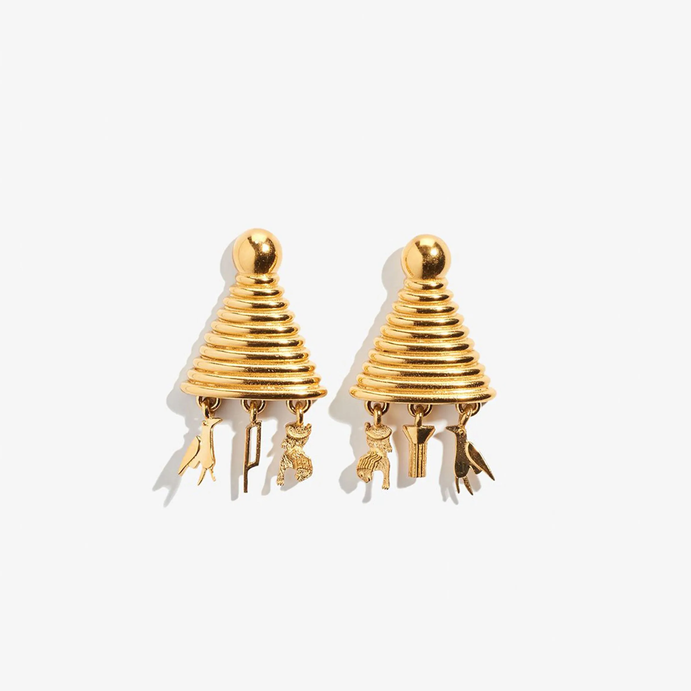 Sottsass Sphinx Earrings (pair), Gold