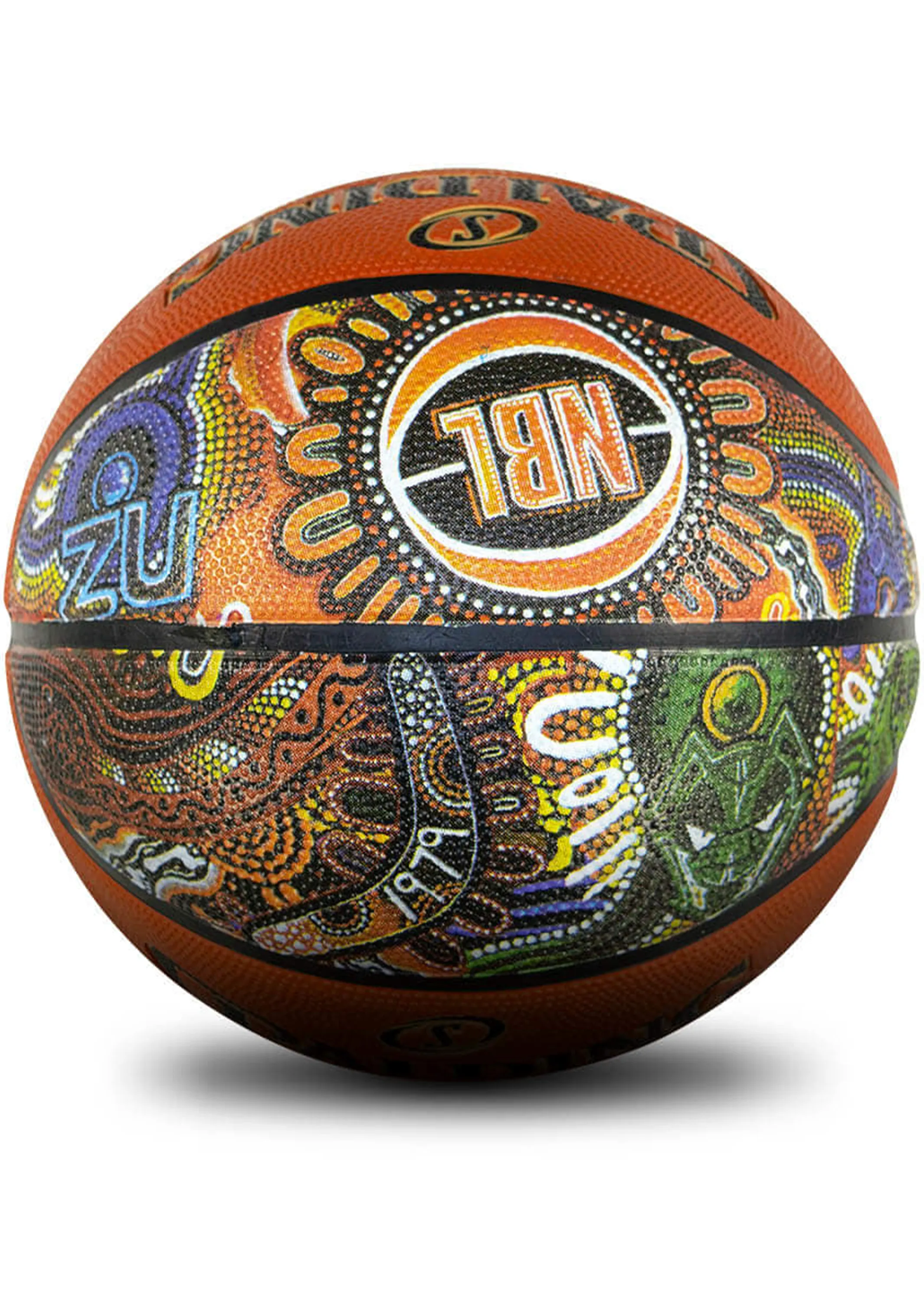 SPALDING GAME BALL SERIES OUTDOOR INDIGENOUS <br> BROWN