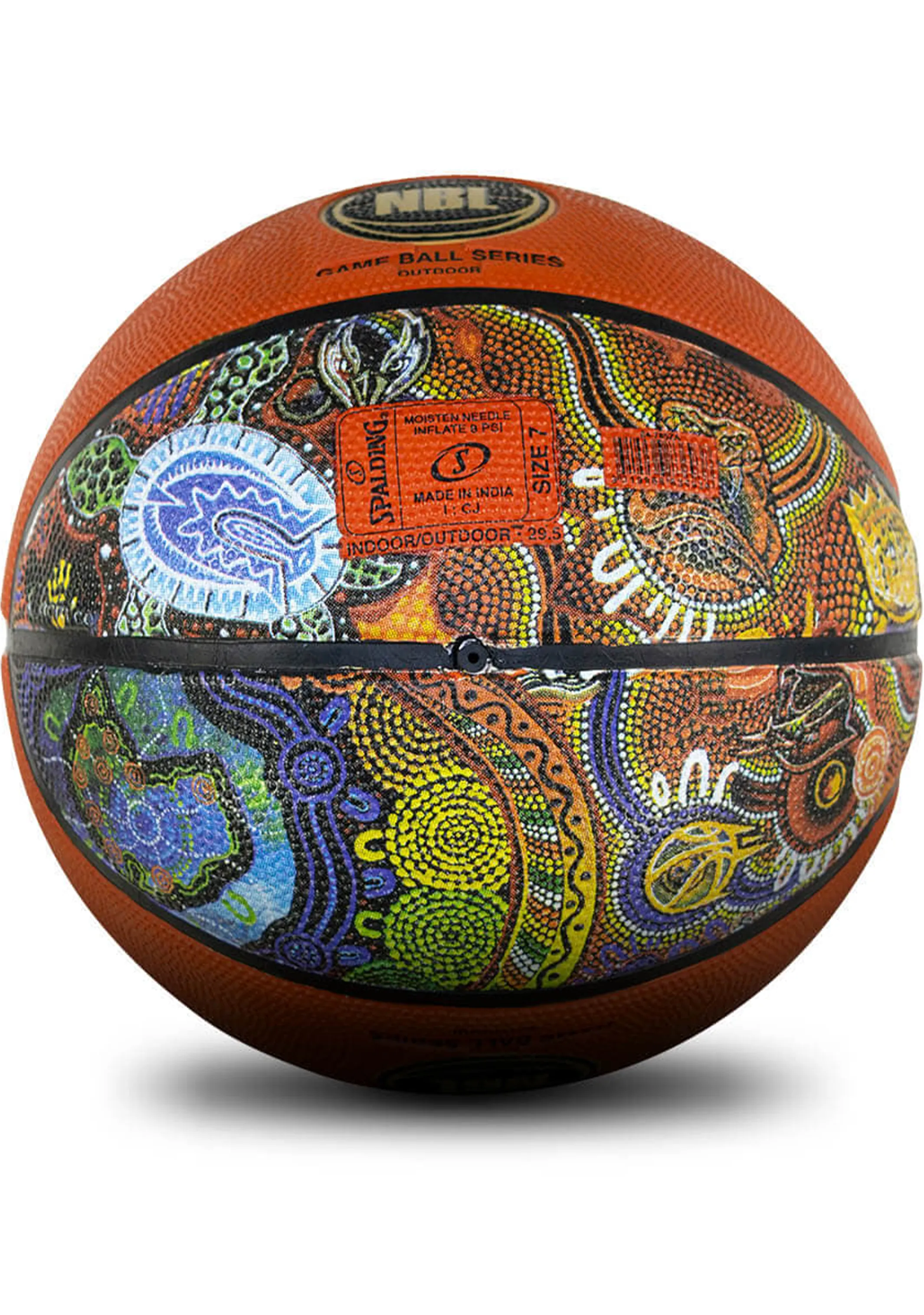 SPALDING GAME BALL SERIES OUTDOOR INDIGENOUS <br> BROWN