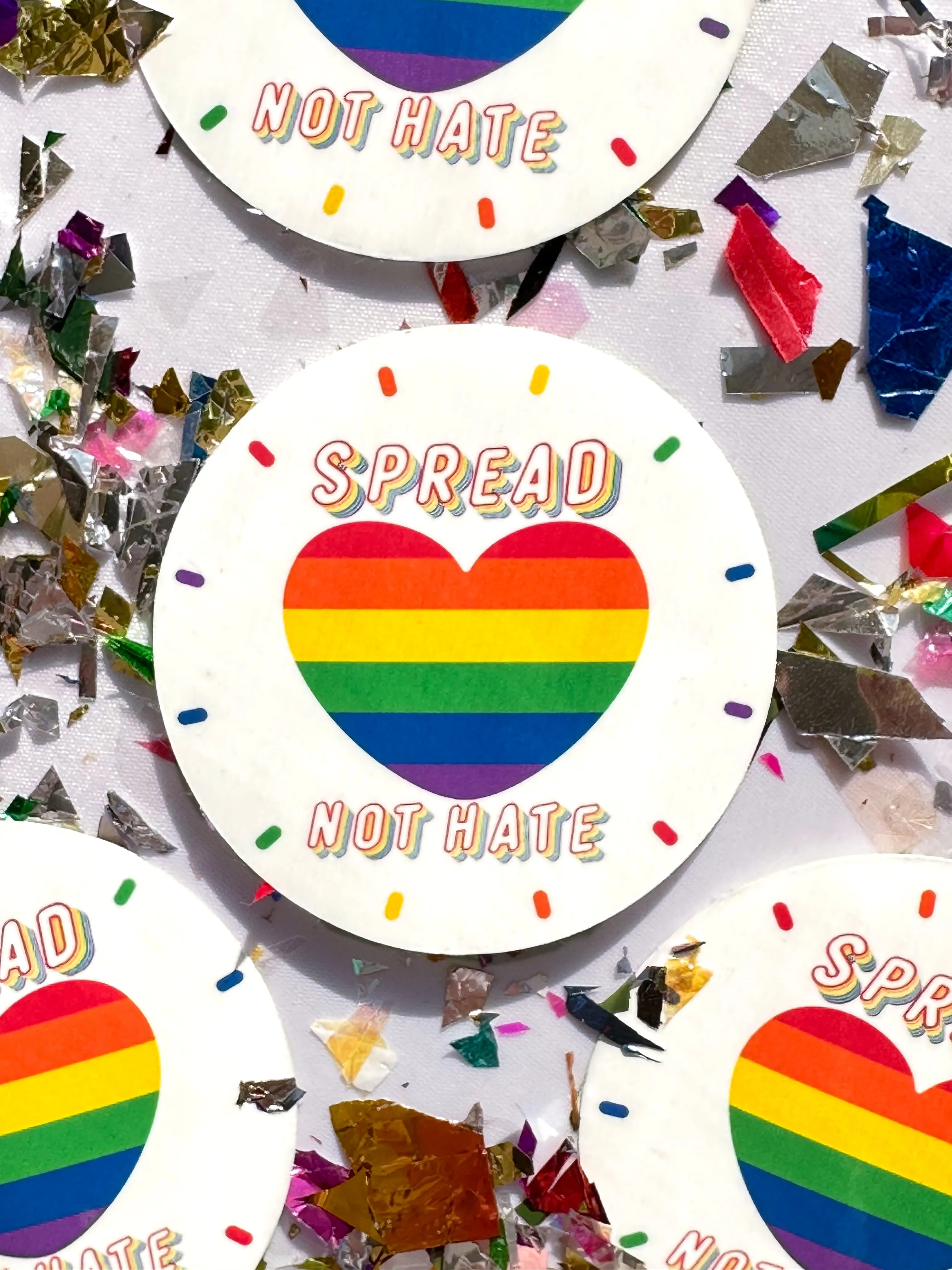 Spread Love Not Hate Sticker