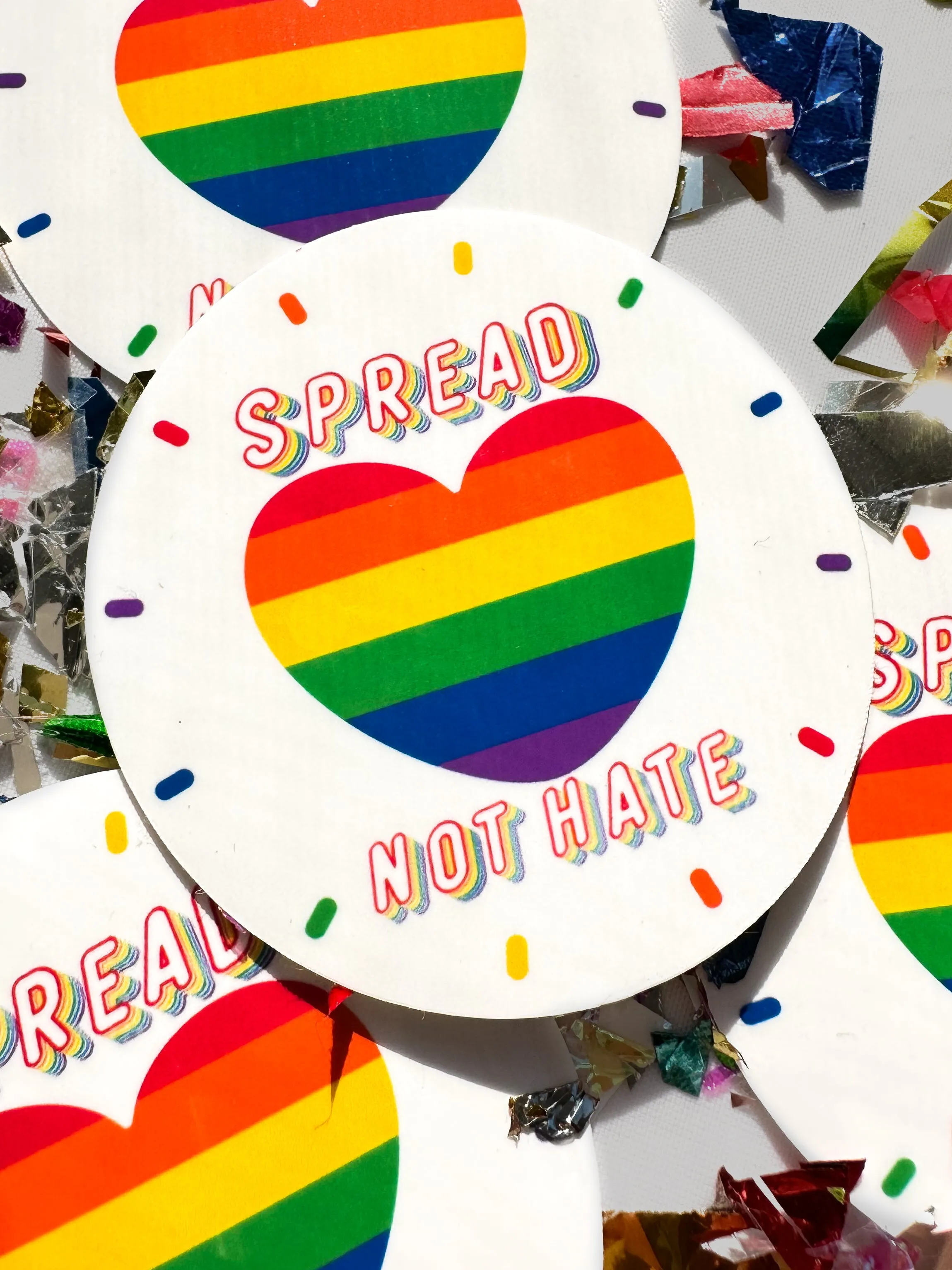 Spread Love Not Hate Sticker