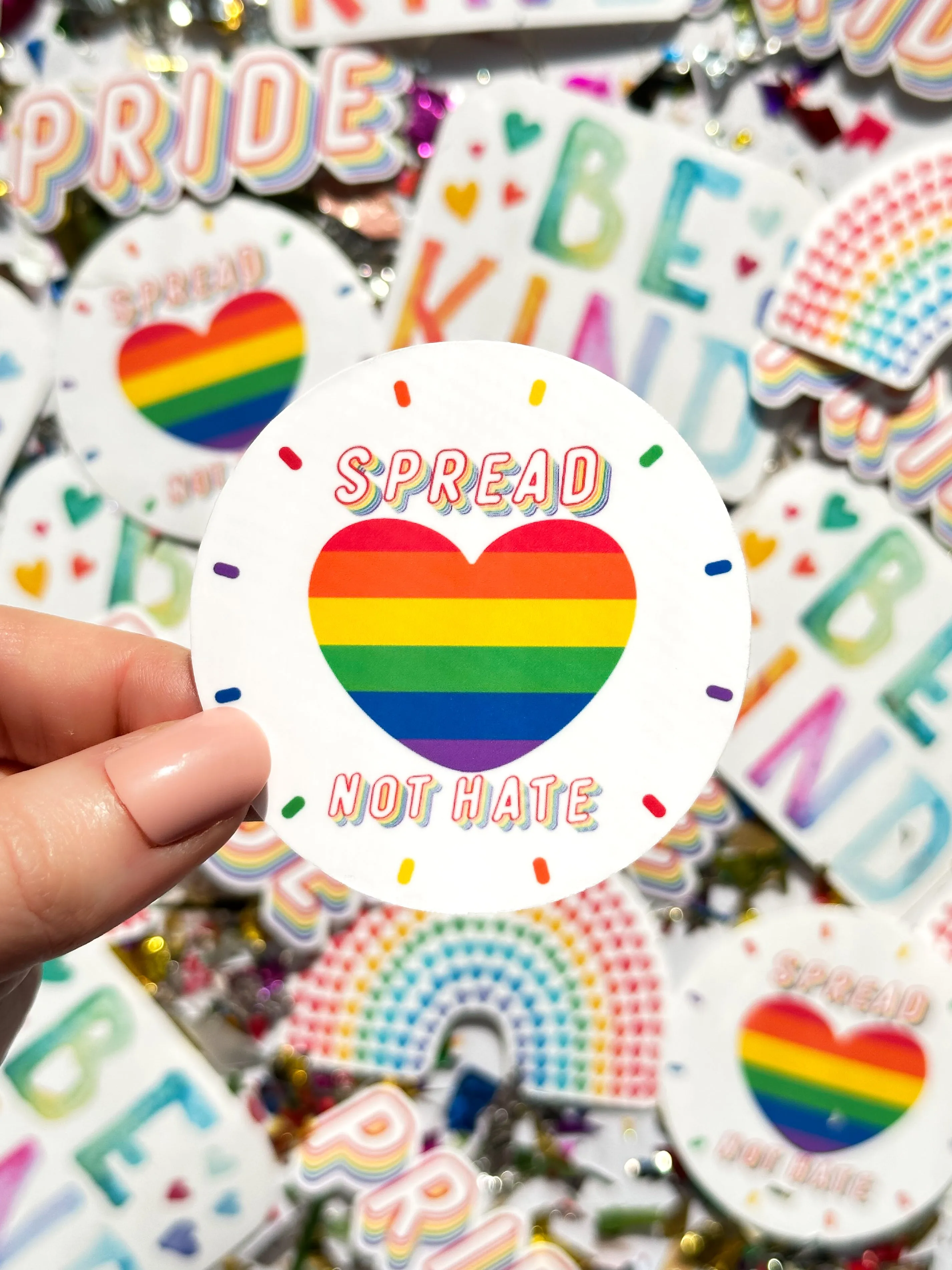 Spread Love Not Hate Sticker