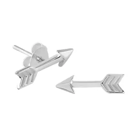 Sterling Silver XS Tiny Arrow Stud Earrings