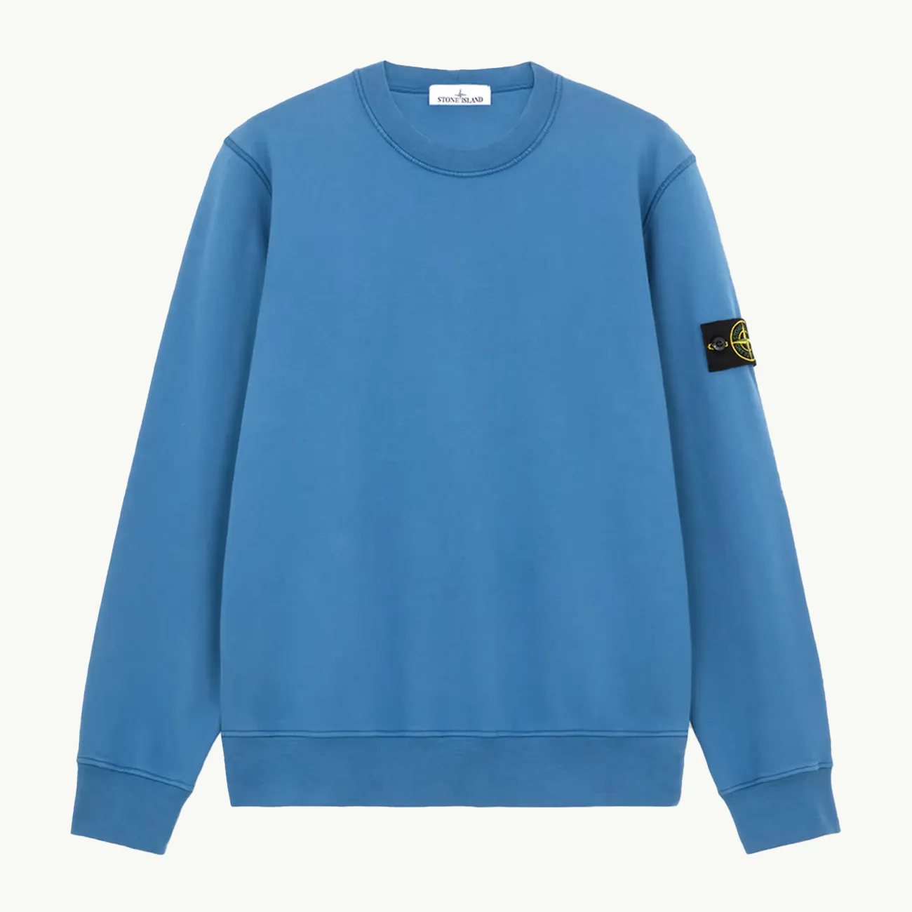 Sweatshirt Crew Patch Sleeve Pocket - Dark Blue 2481