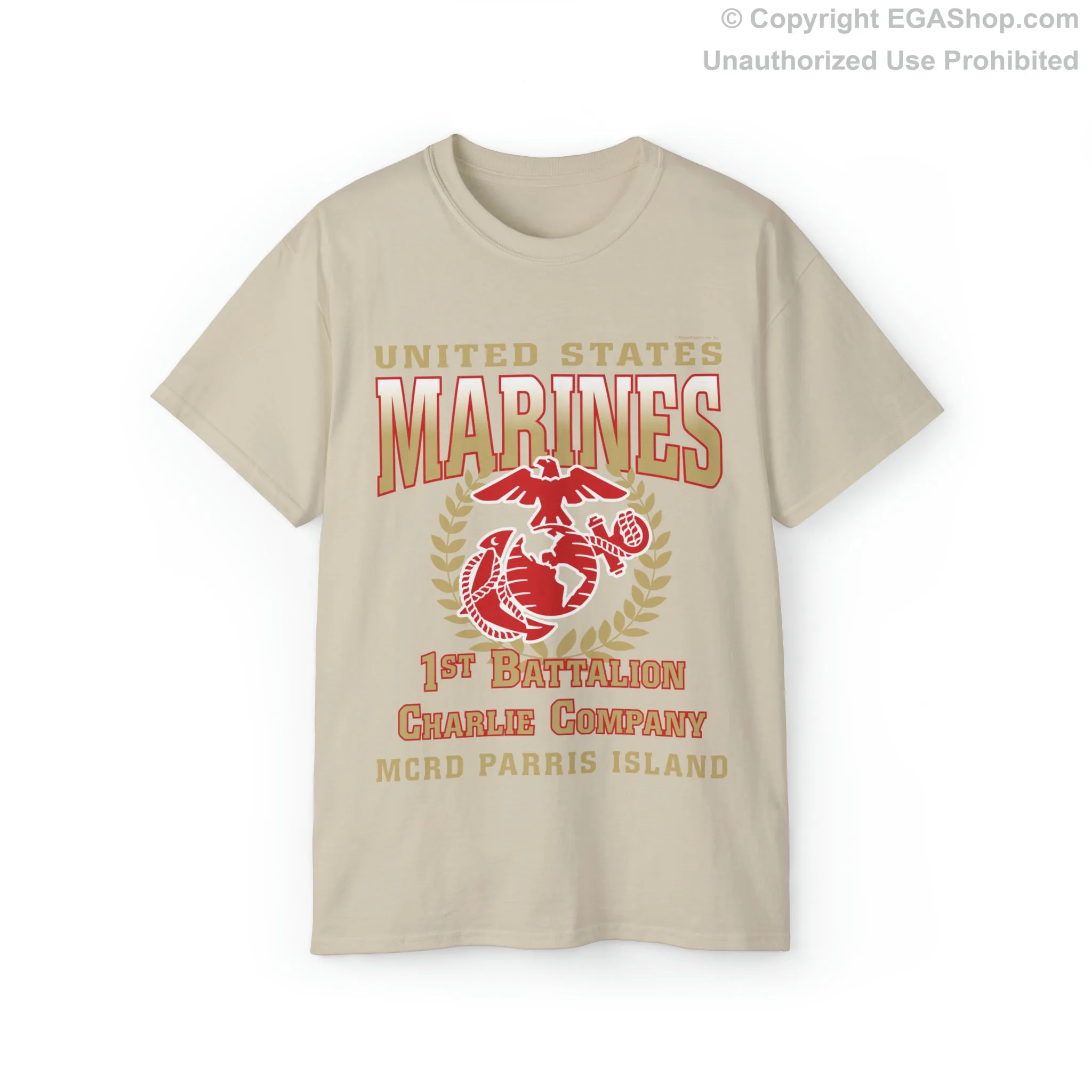 T-Shirt: Charlie Co. MCRD Parris Island (EGA   Back Proud Family)